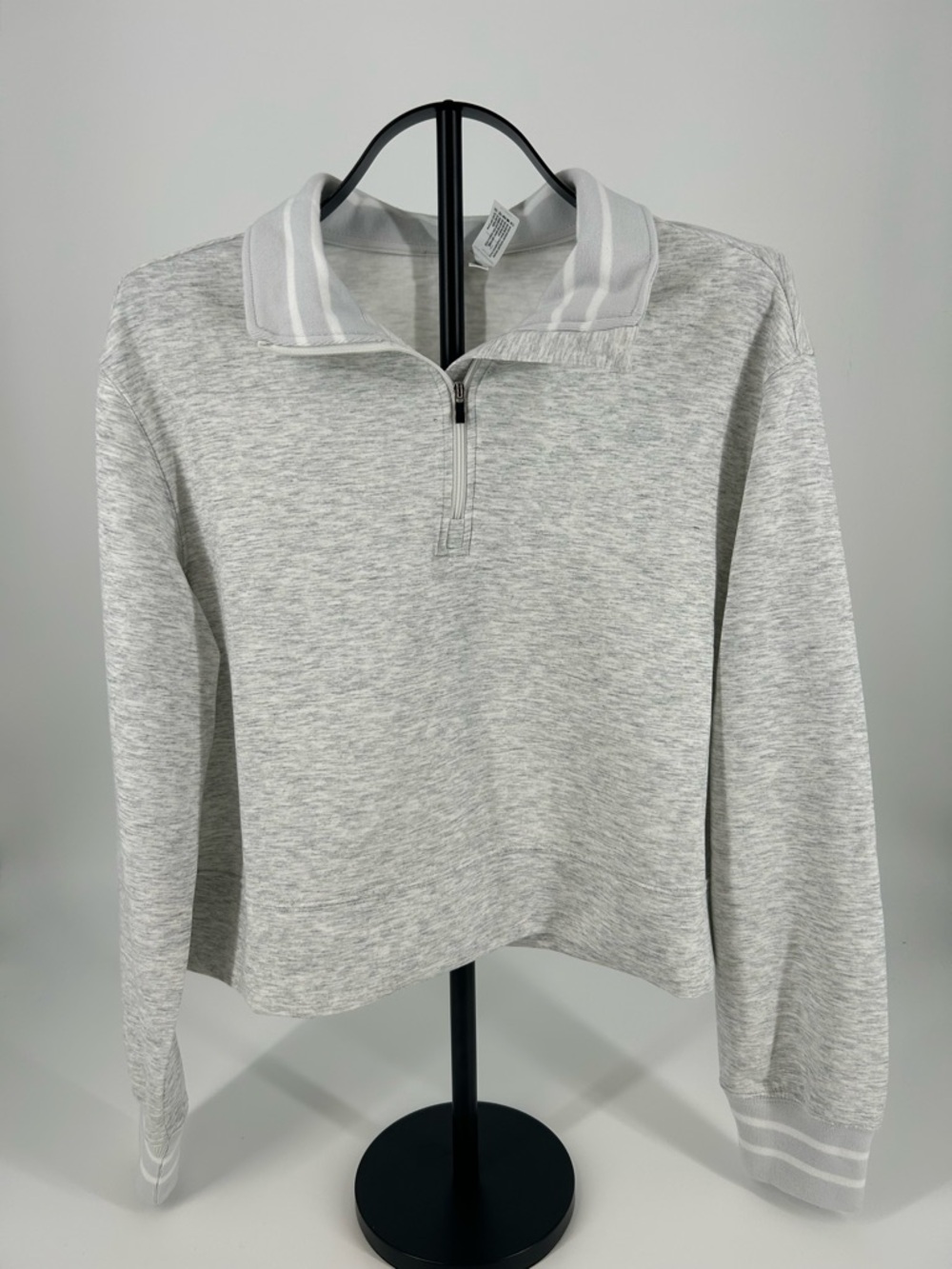 Yogalicious Light Heather Gray Quarter-Zip Pullover